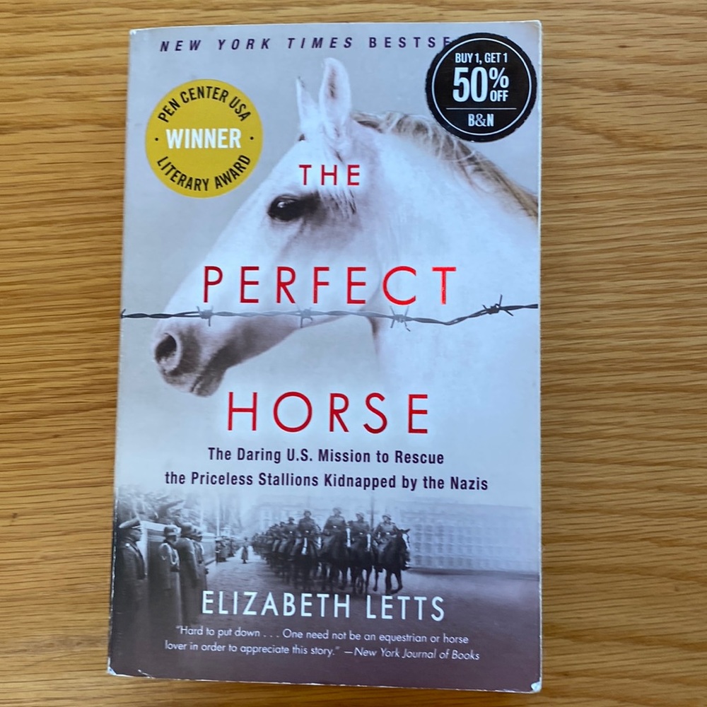 THE PERFECT HORSE Paperback Book by Elizabeth Letts
